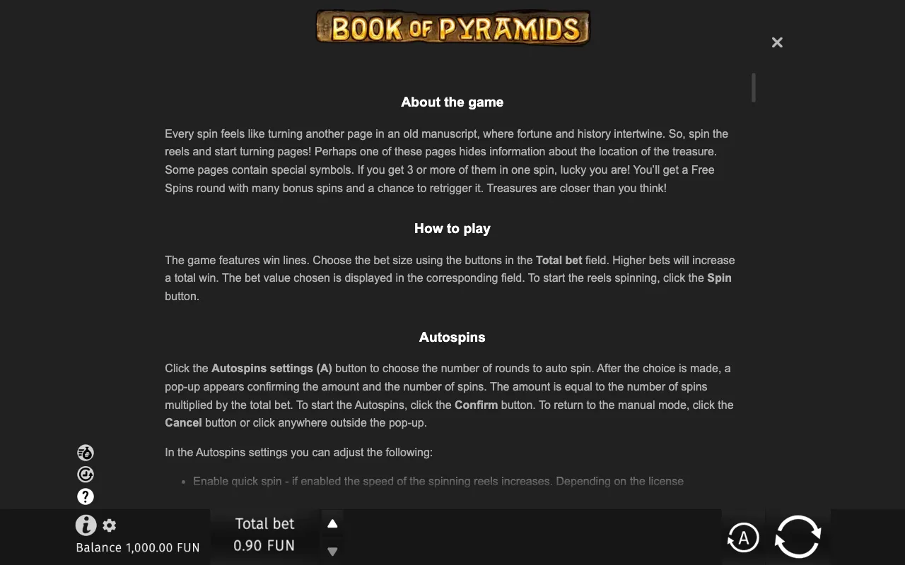 Game rules, page 5 — Book of Pyramids