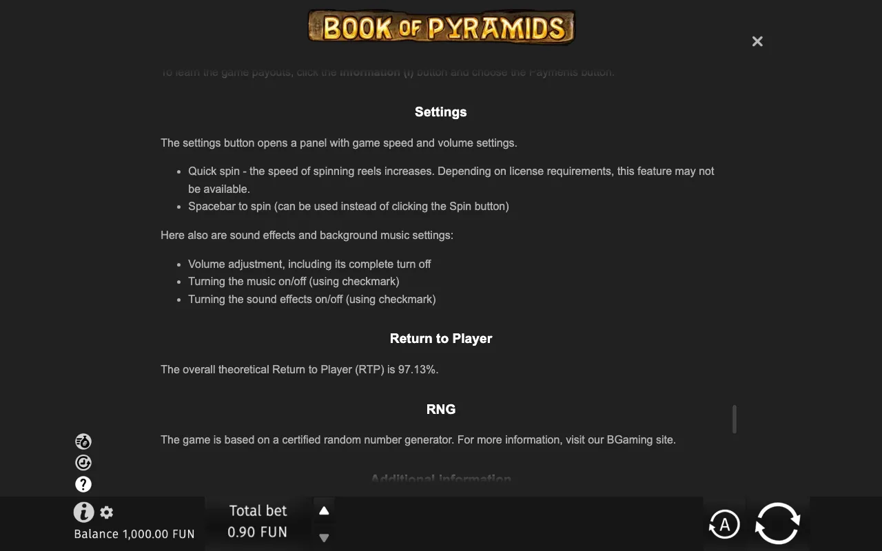 Game rules, page 8 — Book of Pyramids