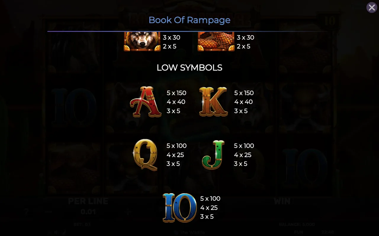 Low symbols — Book of Rampage