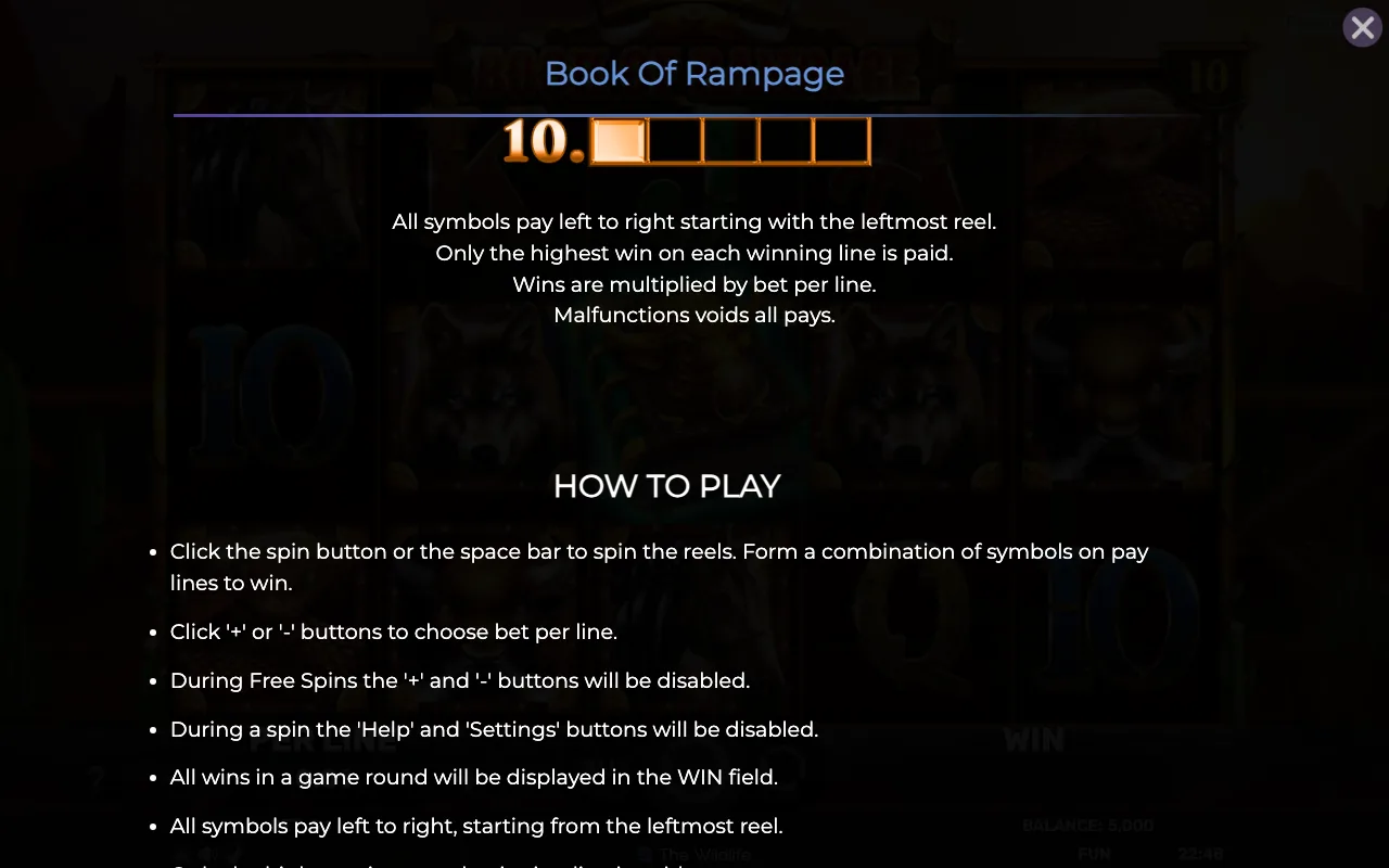 Game rules, page 6 — Book of Rampage
