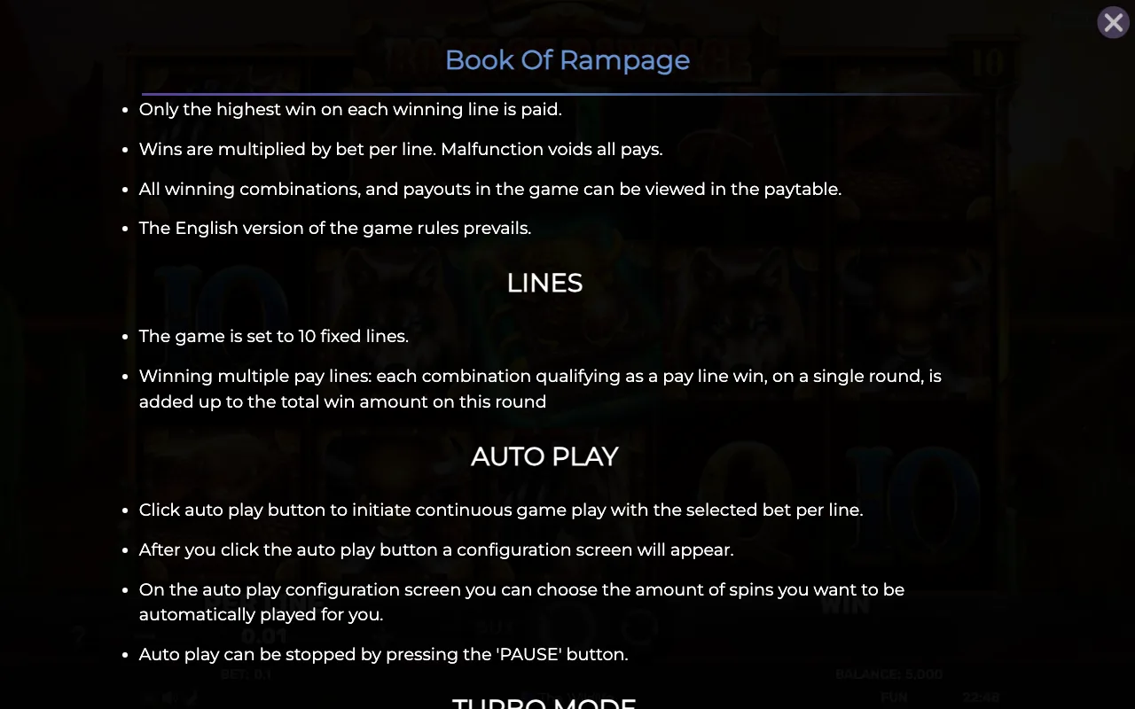 Lines — Book of Rampage