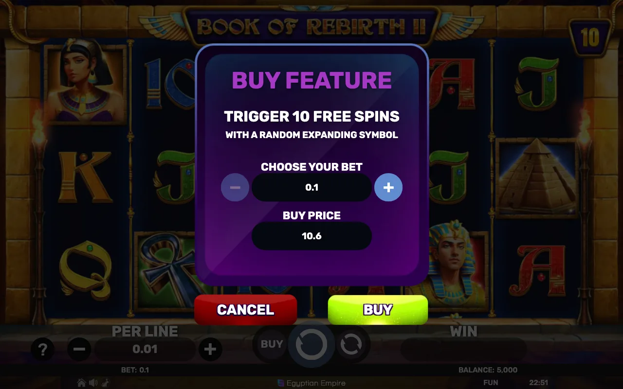 Buying the feature — Book of Rebirth ii
