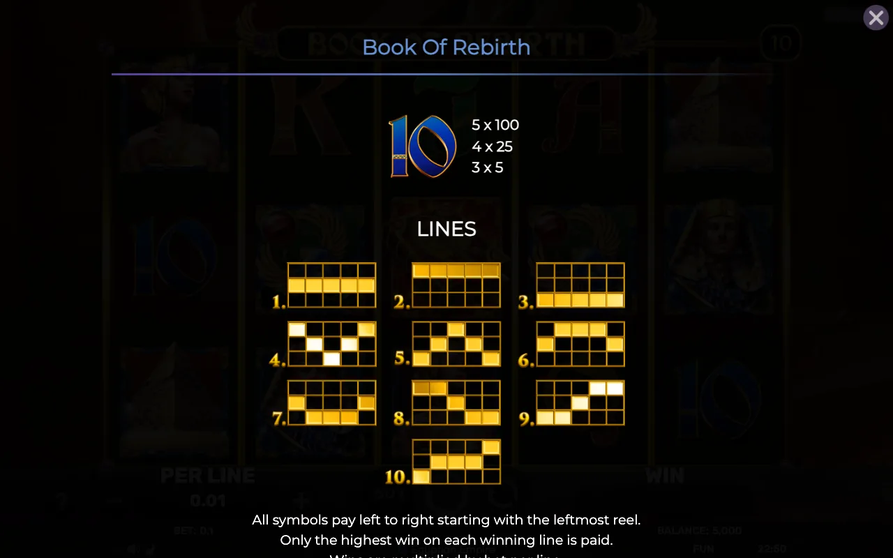 Game rules, page 5 — Book of Rebirth