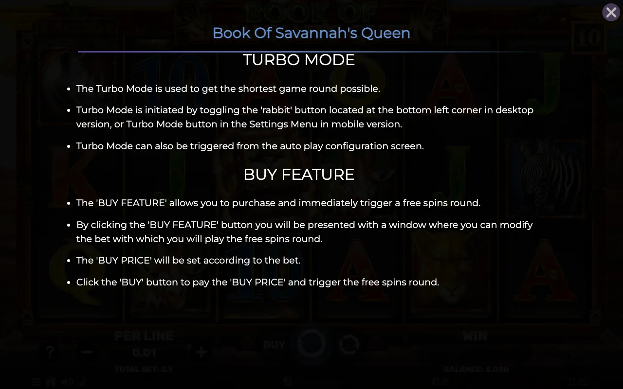 Game rules, page 7 — Book of Savannahs Queen