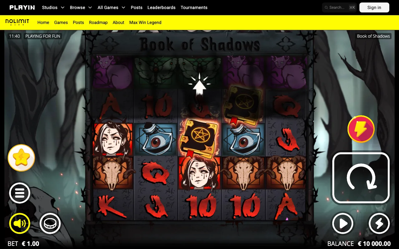 The base game — Book of Shadows