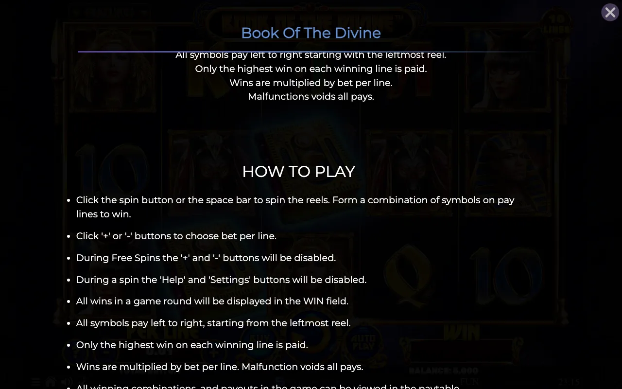 How to play — Book of The Divine