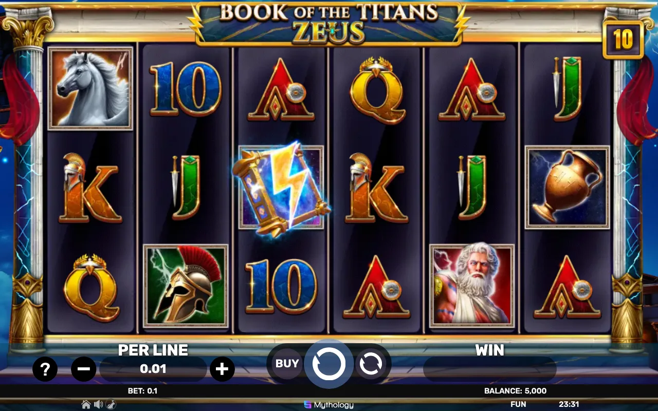 The base game — Book of The Titans Zeus