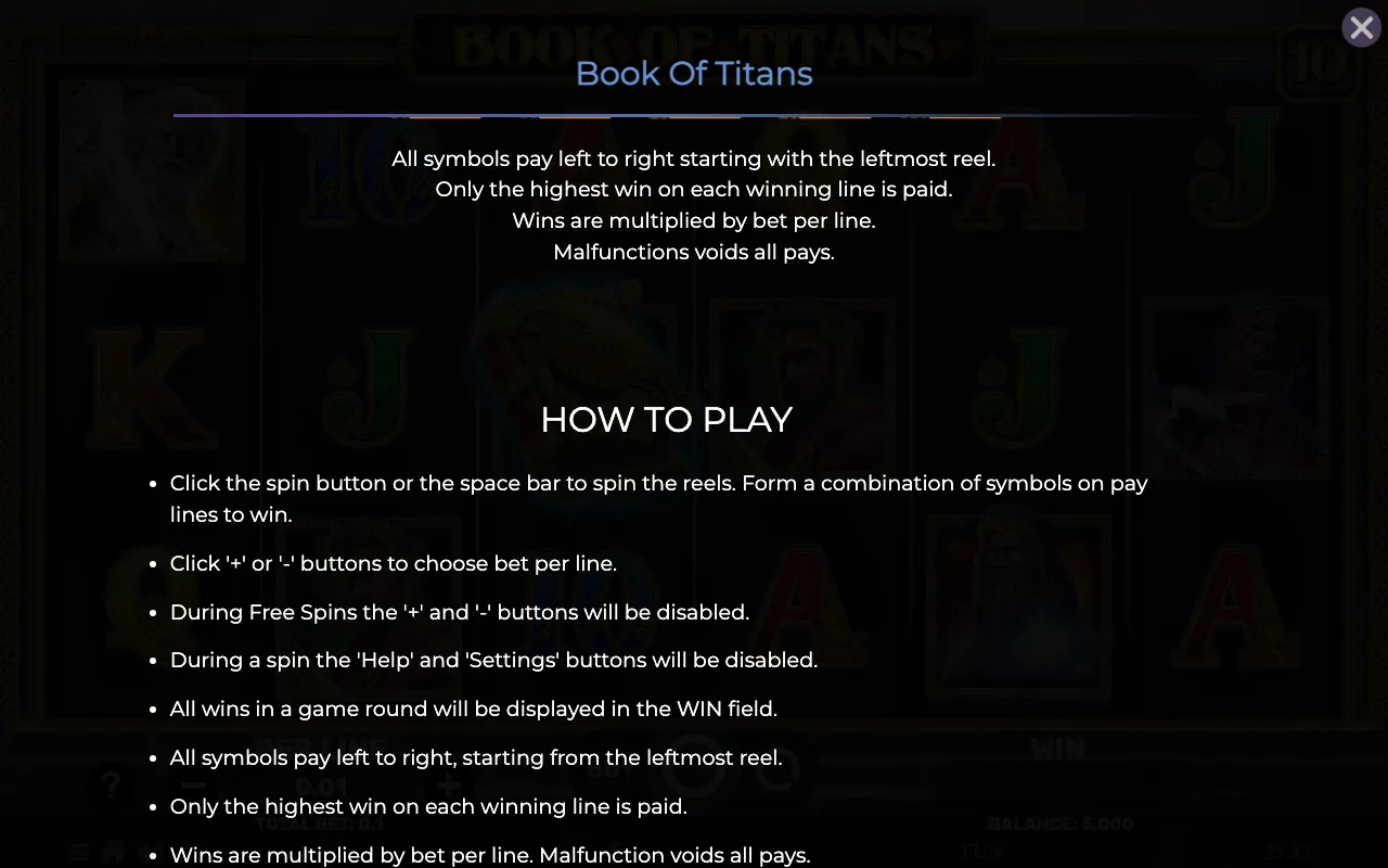 How to play — Book of Titans