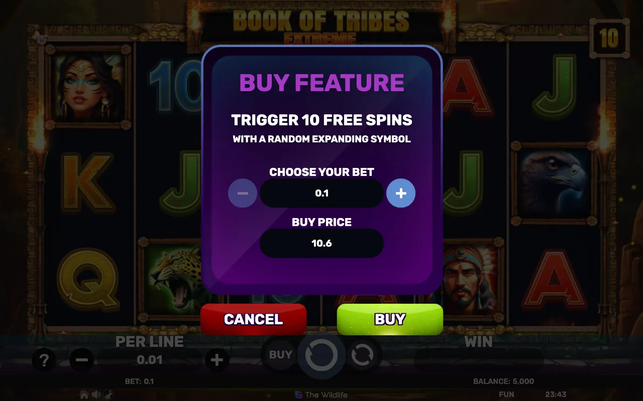 Buying the feature — Book of Tribes Extreme