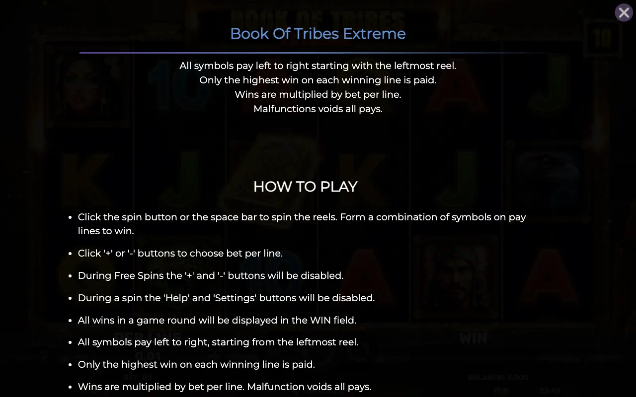 How to play — Book of Tribes Extreme
