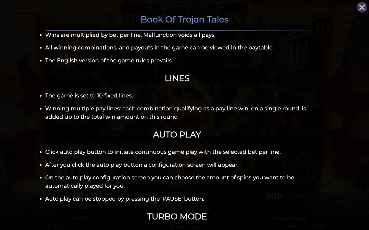Lines — Book of Trojan Tales