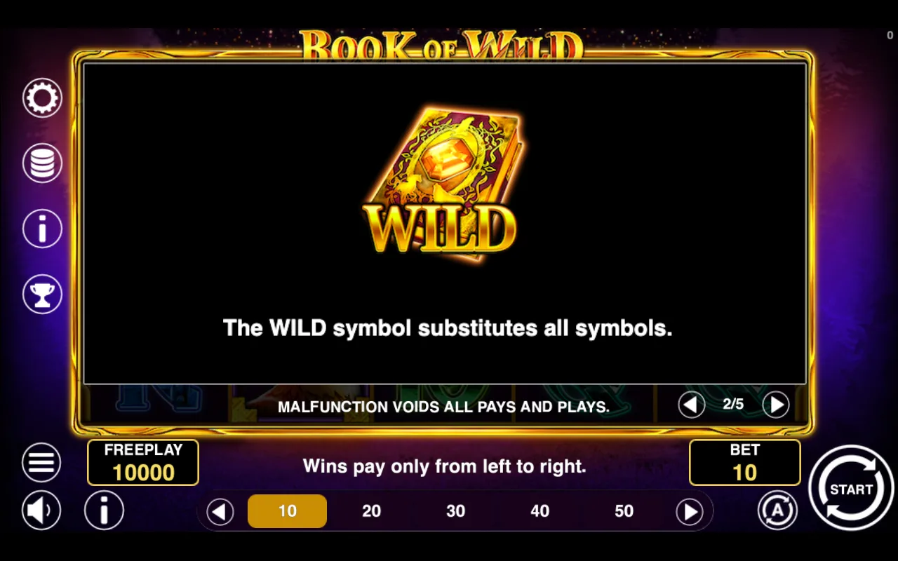Game rules, page 2 — Book of Wild