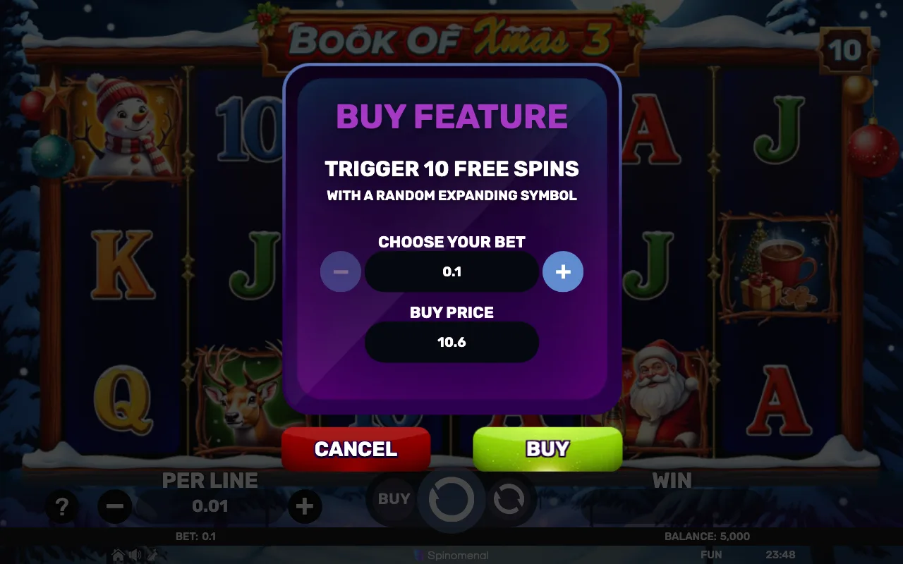 Buying the feature — Book of Xmas 3