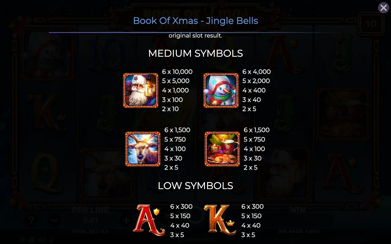 Medium symbols — Book of Xmas Jinglebells