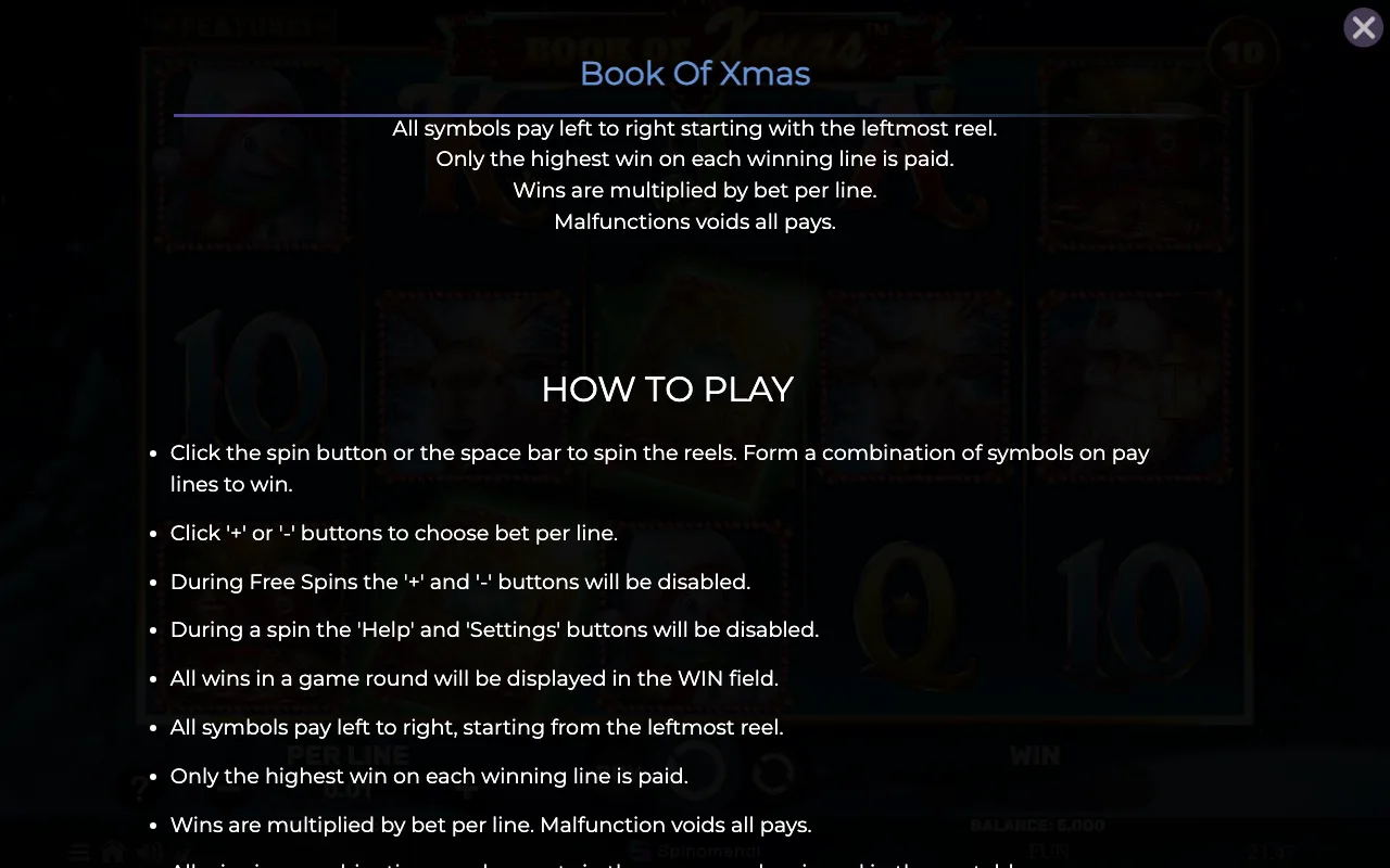 How to play — Book of Xmas