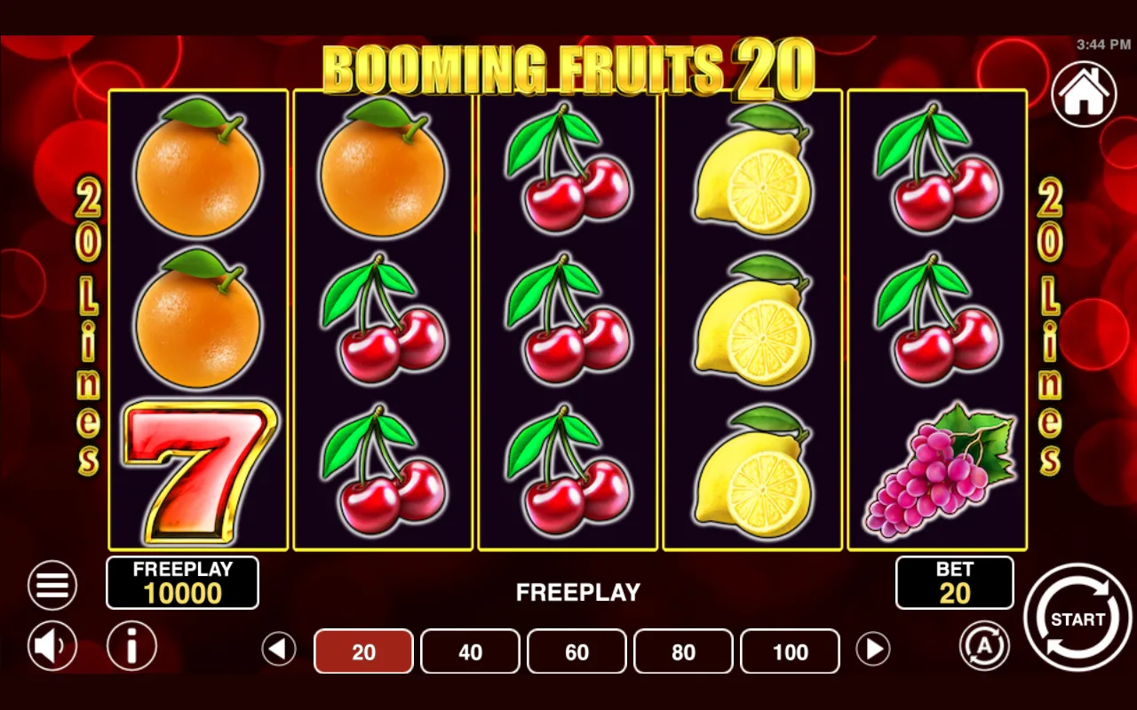 The base game — Booming Fruits 20