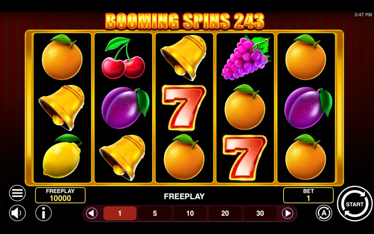 The base game — Booming Spins 243