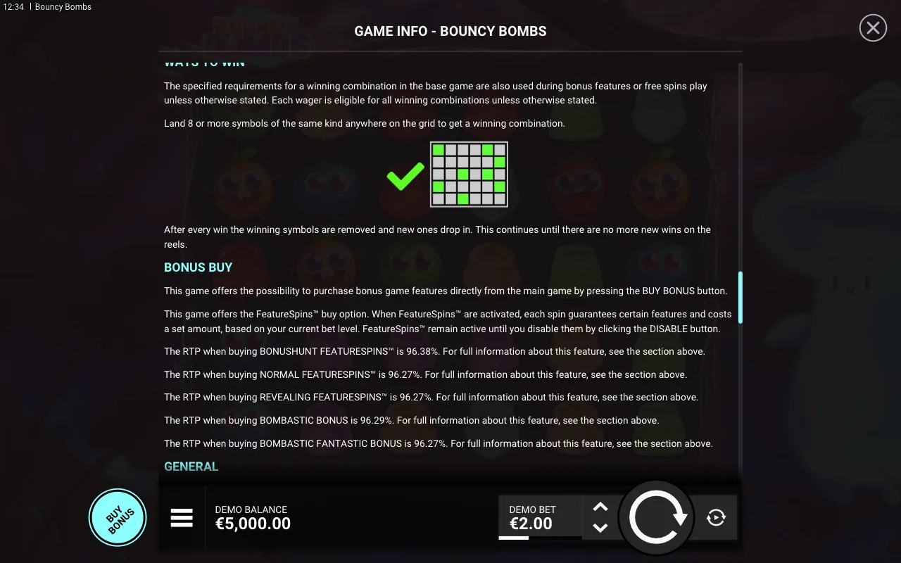 Game rules, page 5 — Bouncy Bombs