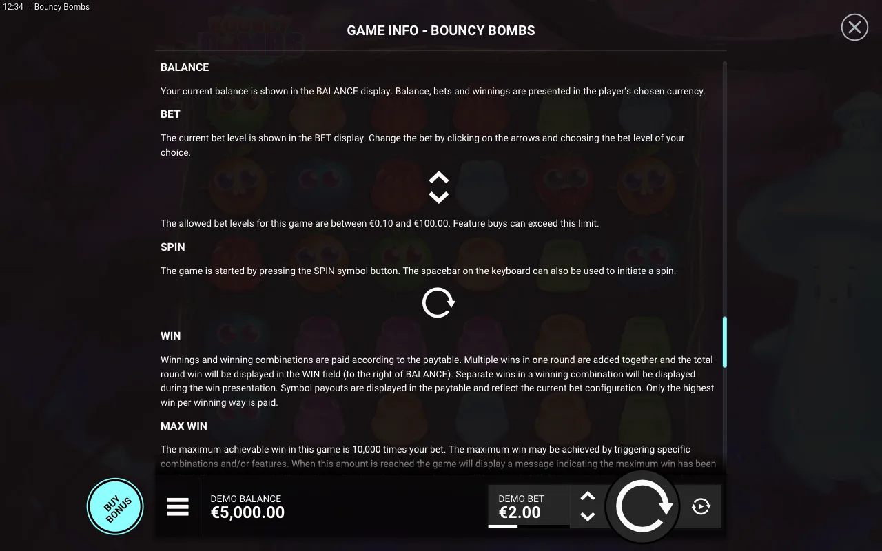 Game rules, page 6 — Bouncy Bombs