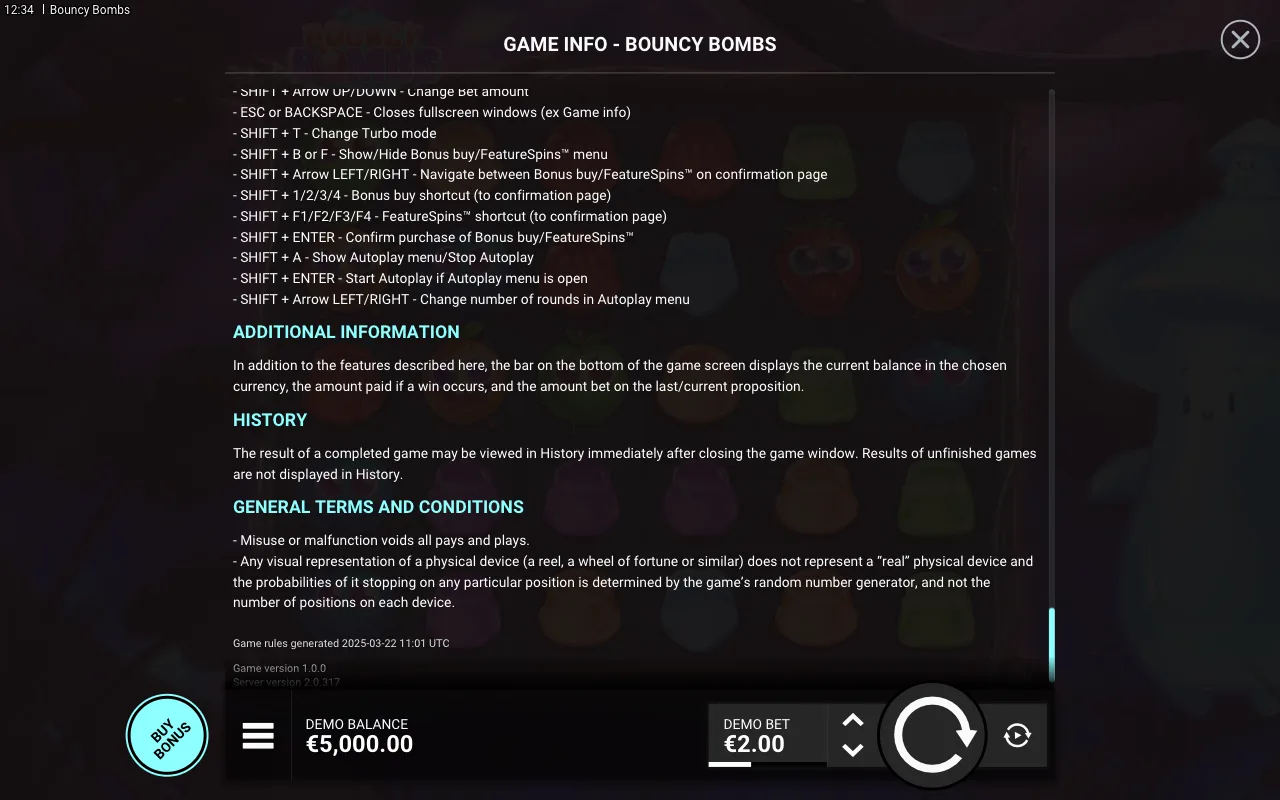 Game rules, page 8 — Bouncy Bombs