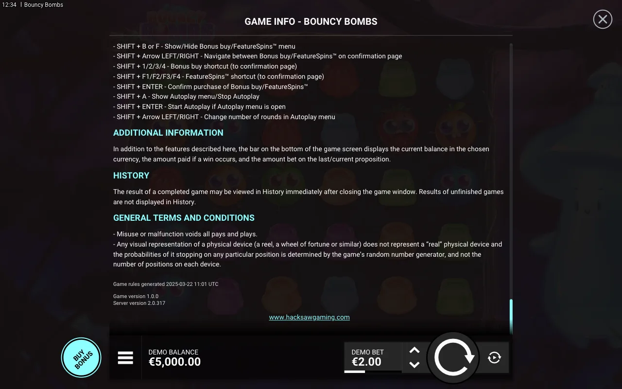 Game rules, page 9 — Bouncy Bombs