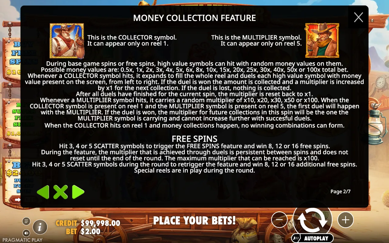 Game rules, page 2 — Bounty Hunter