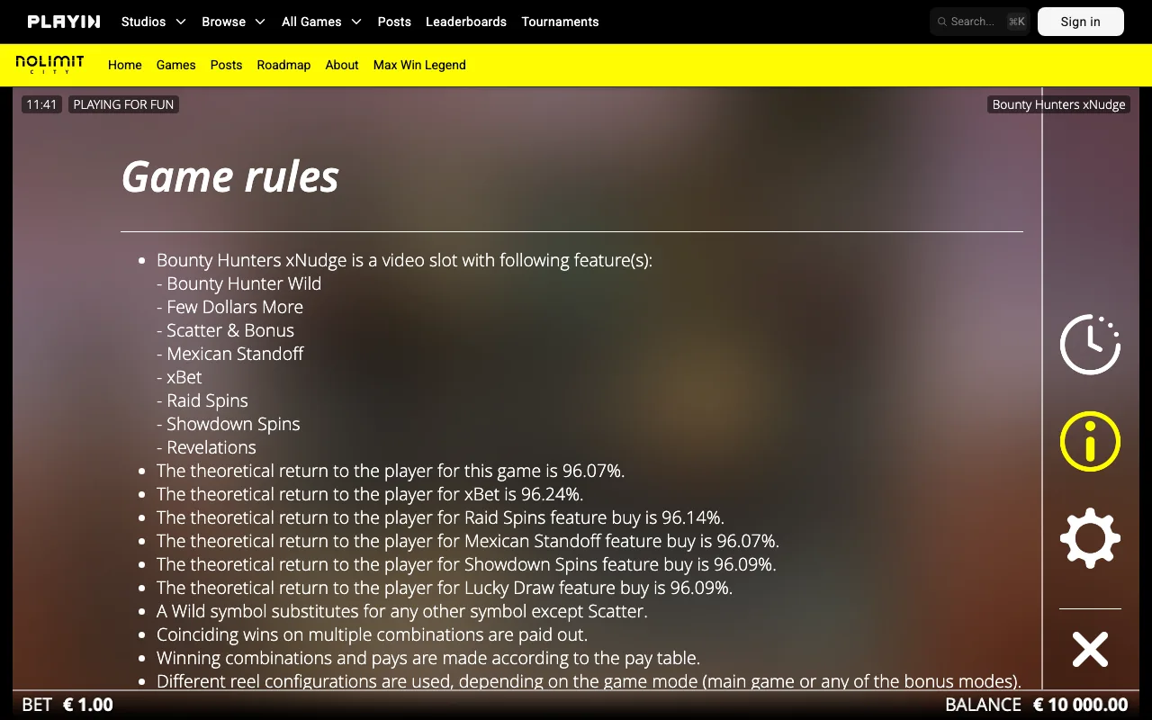 Game rules, page 1 — Bounty Hunters