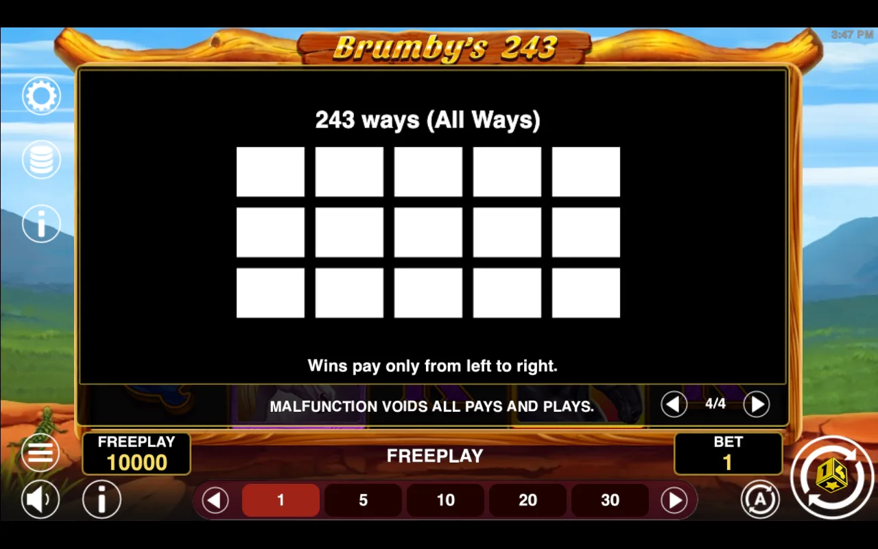 Game rules, page 4 — Brumbys 243