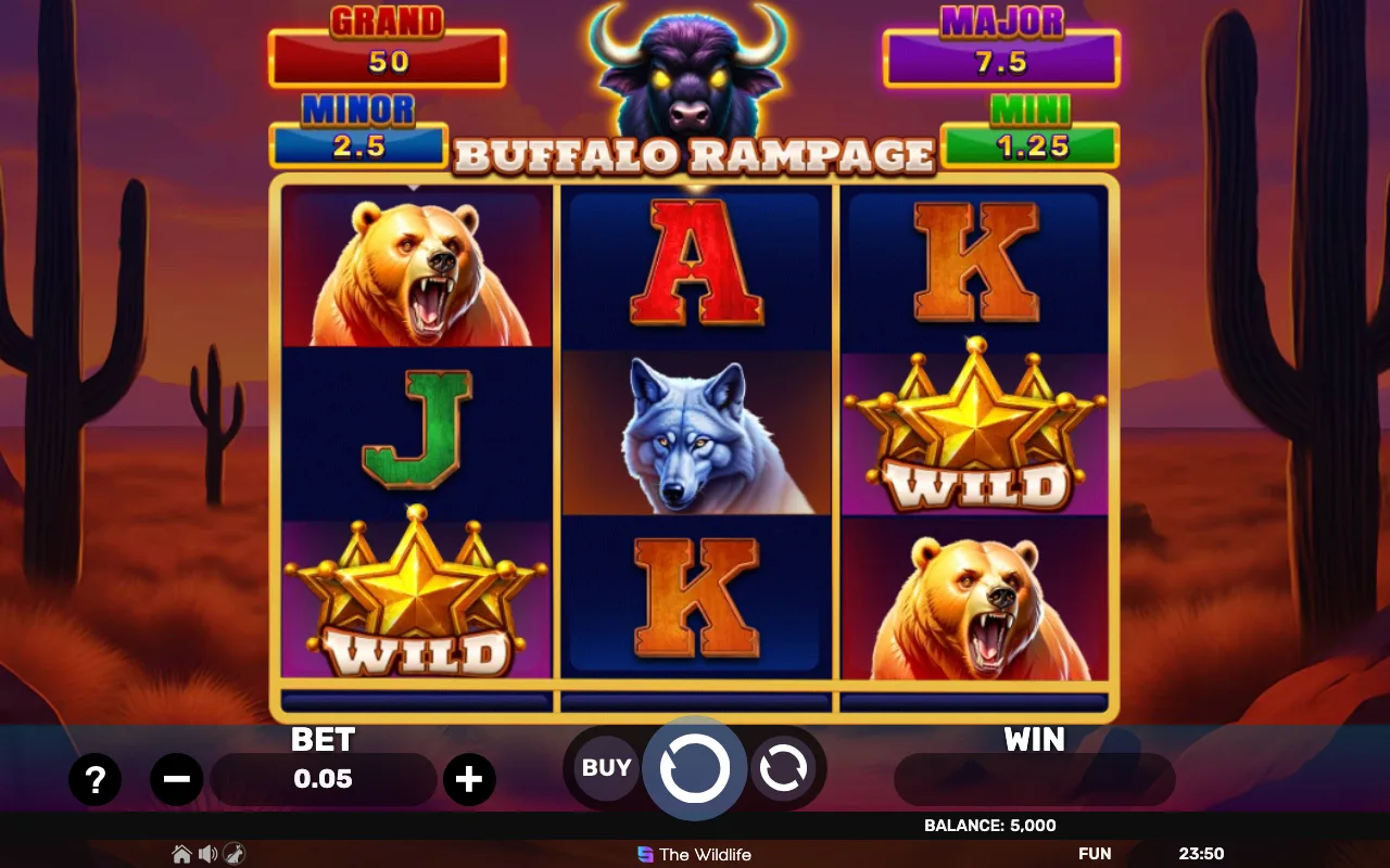 The base game — Buffalo Rampage Hold Hit 3x3