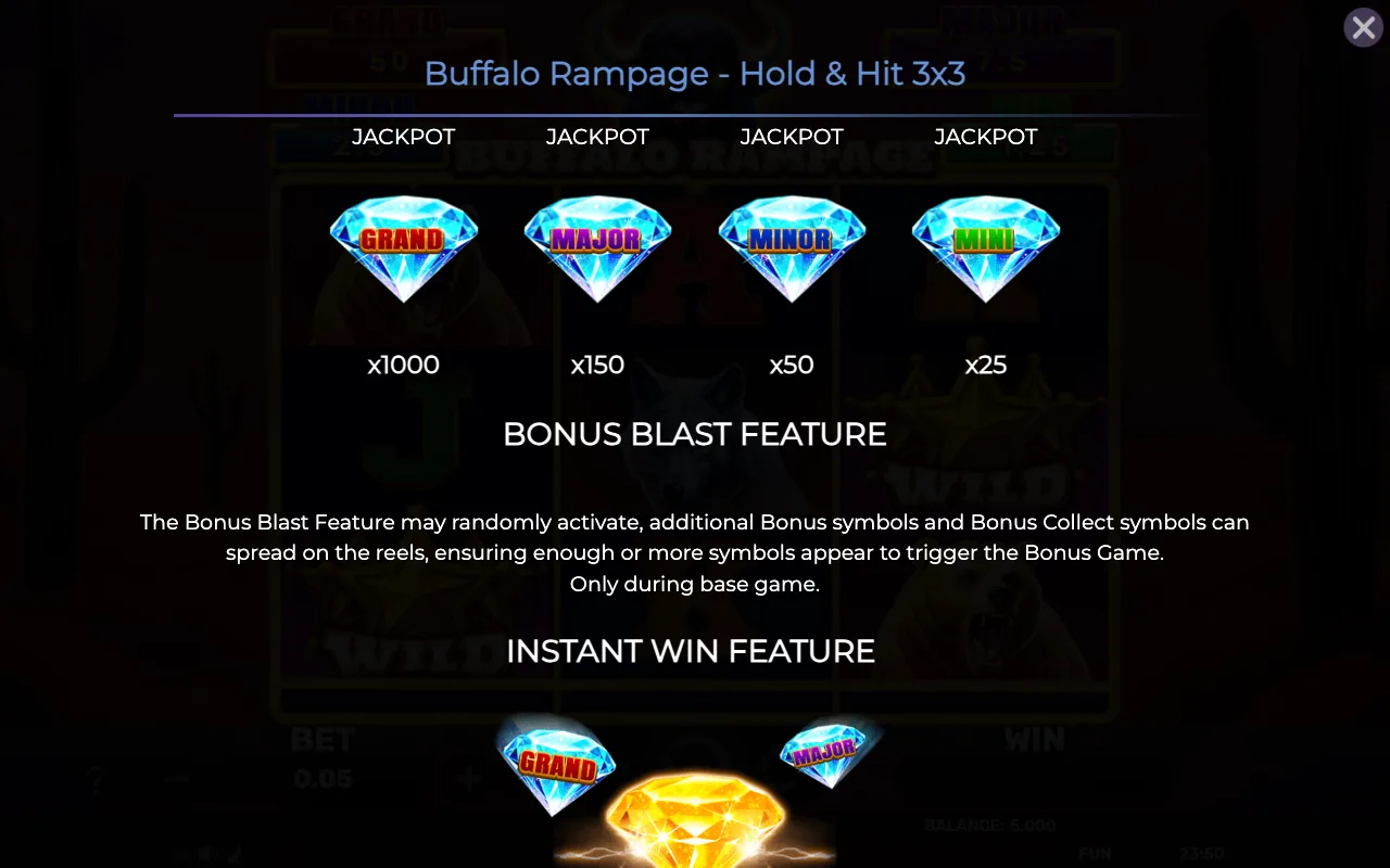 Jackpot jackpot jackpot jackpot — Buffalo Rampage Hold Hit 3x3