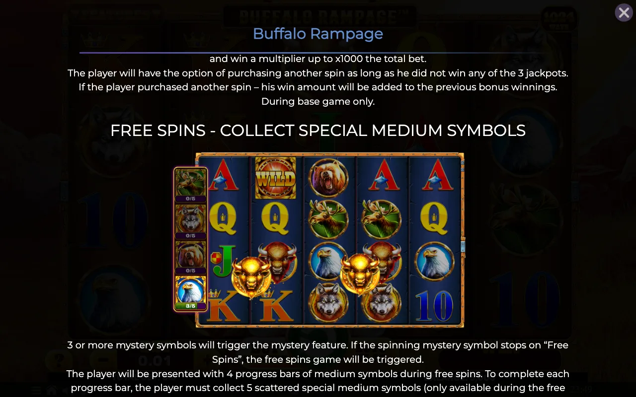Game rules, page 3 — Buffalo Rampage