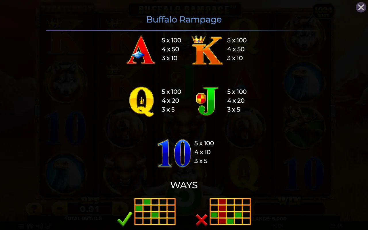 Game rules, page 6 — Buffalo Rampage