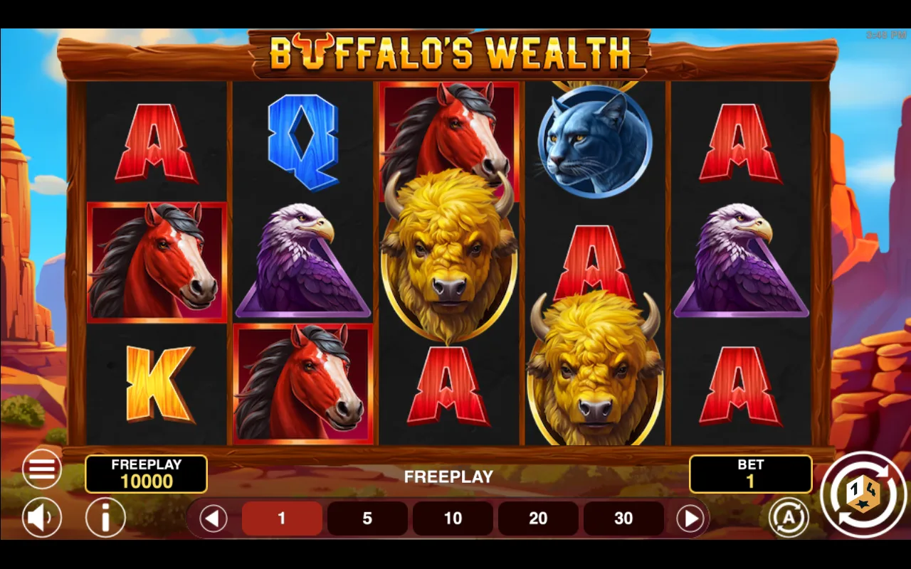The base game — Buffalos Wealth