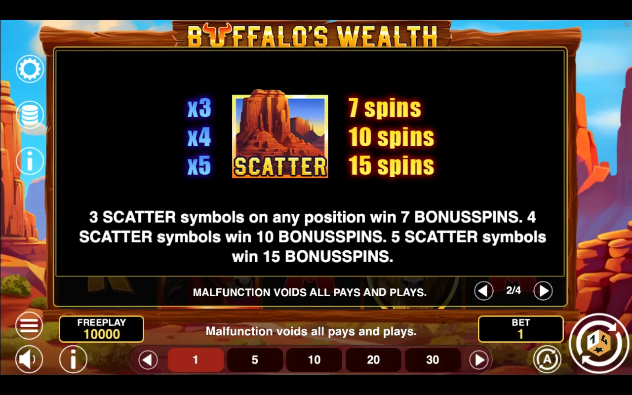 Game rules, page 2 — Buffalos Wealth