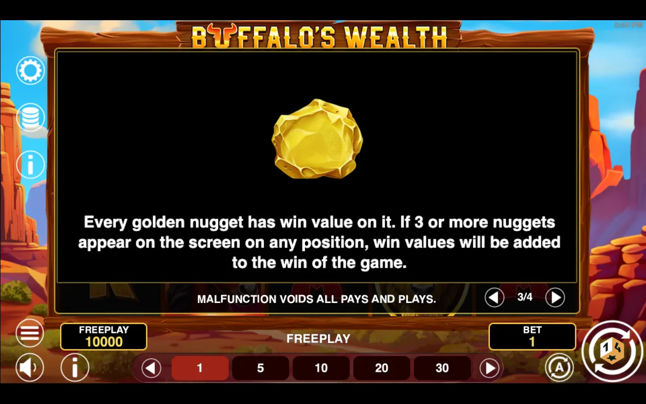 Game rules, page 3 — Buffalos Wealth