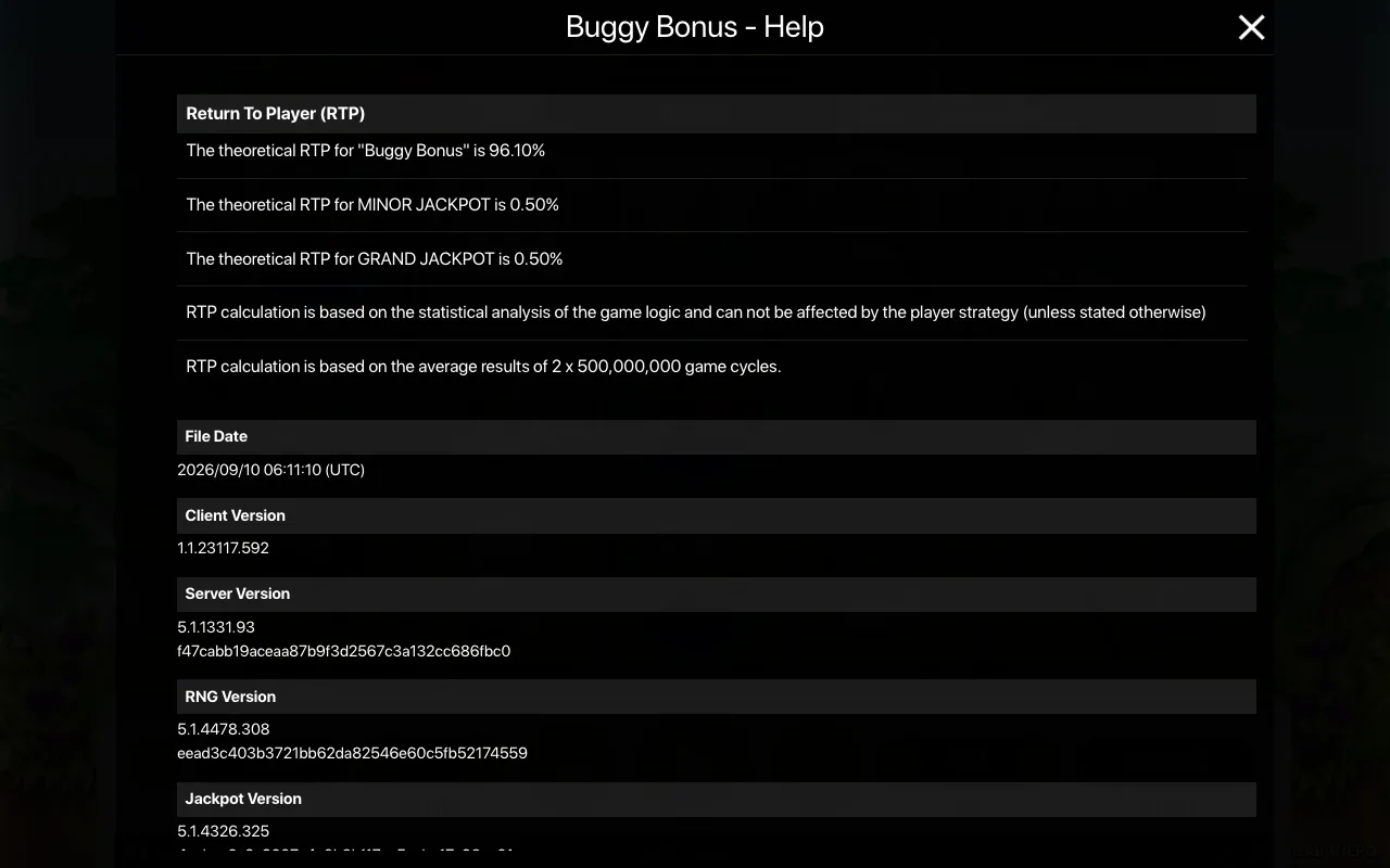Game rules, page 2 — Buggy Bonus