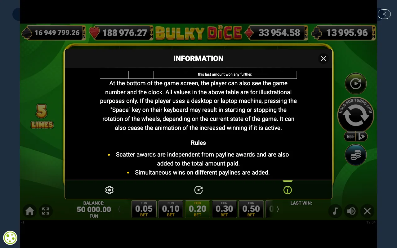 Game rules, page 6 — Bulky Dice