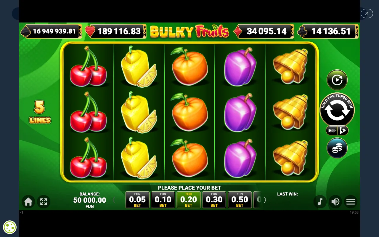 The base game — Bulky Fruits