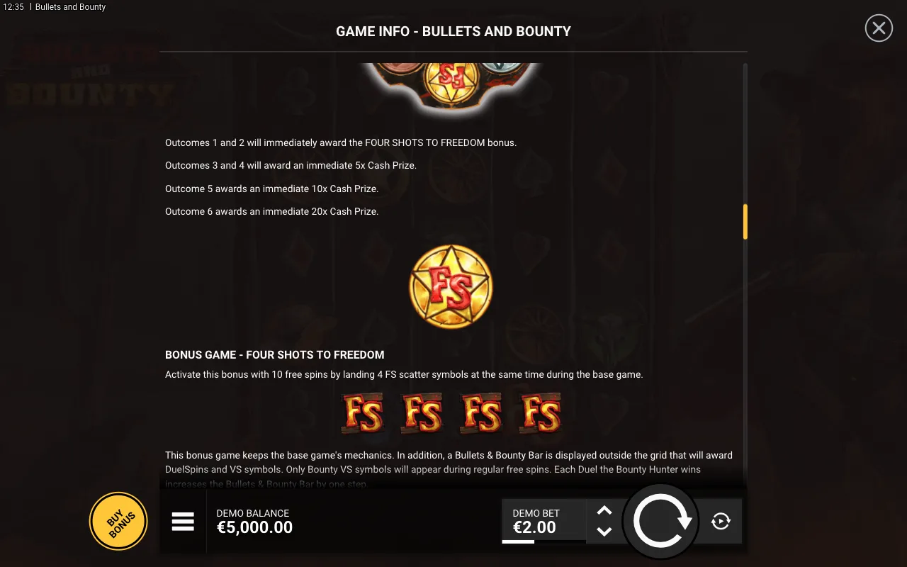Game rules, page 5 — Bullets and Bounty