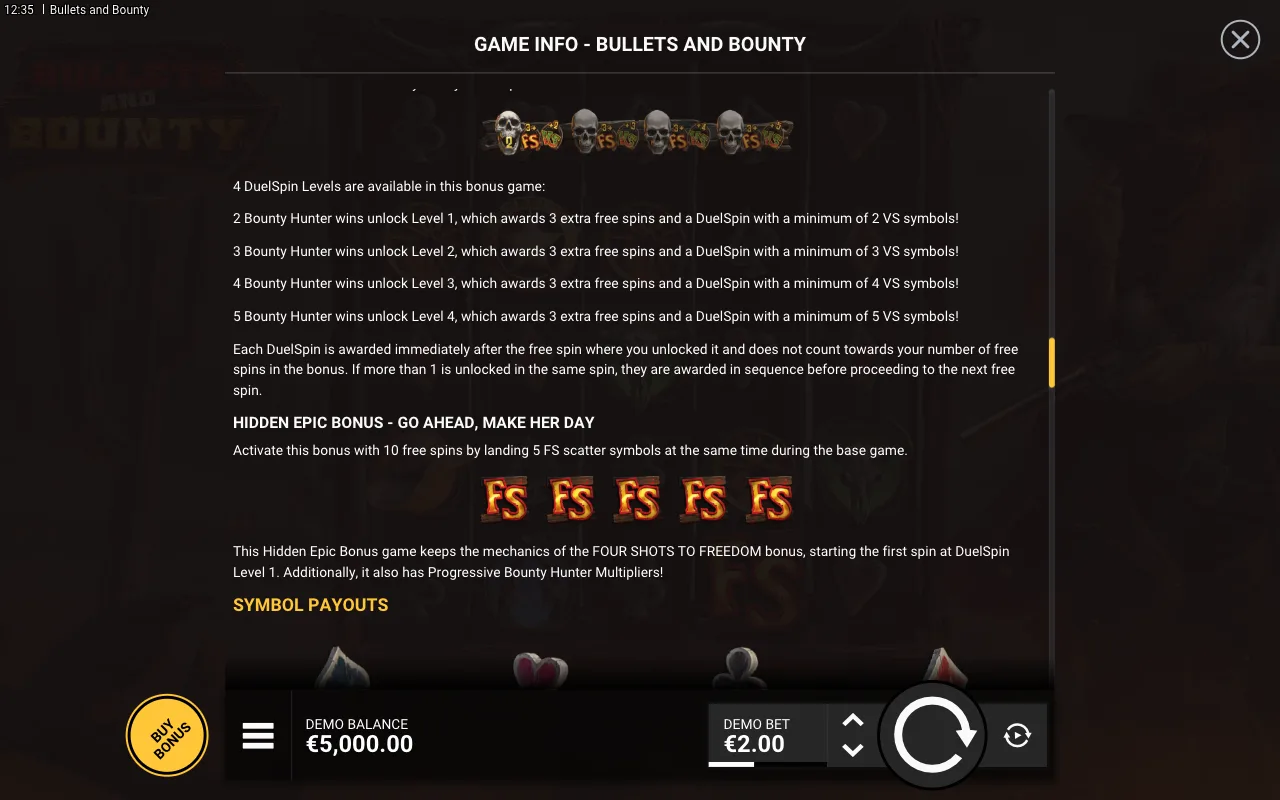 Game rules, page 6 — Bullets and Bounty