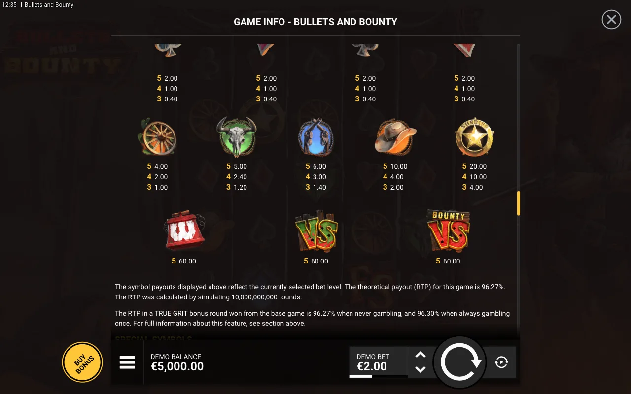 Game rules, page 7 — Bullets and Bounty