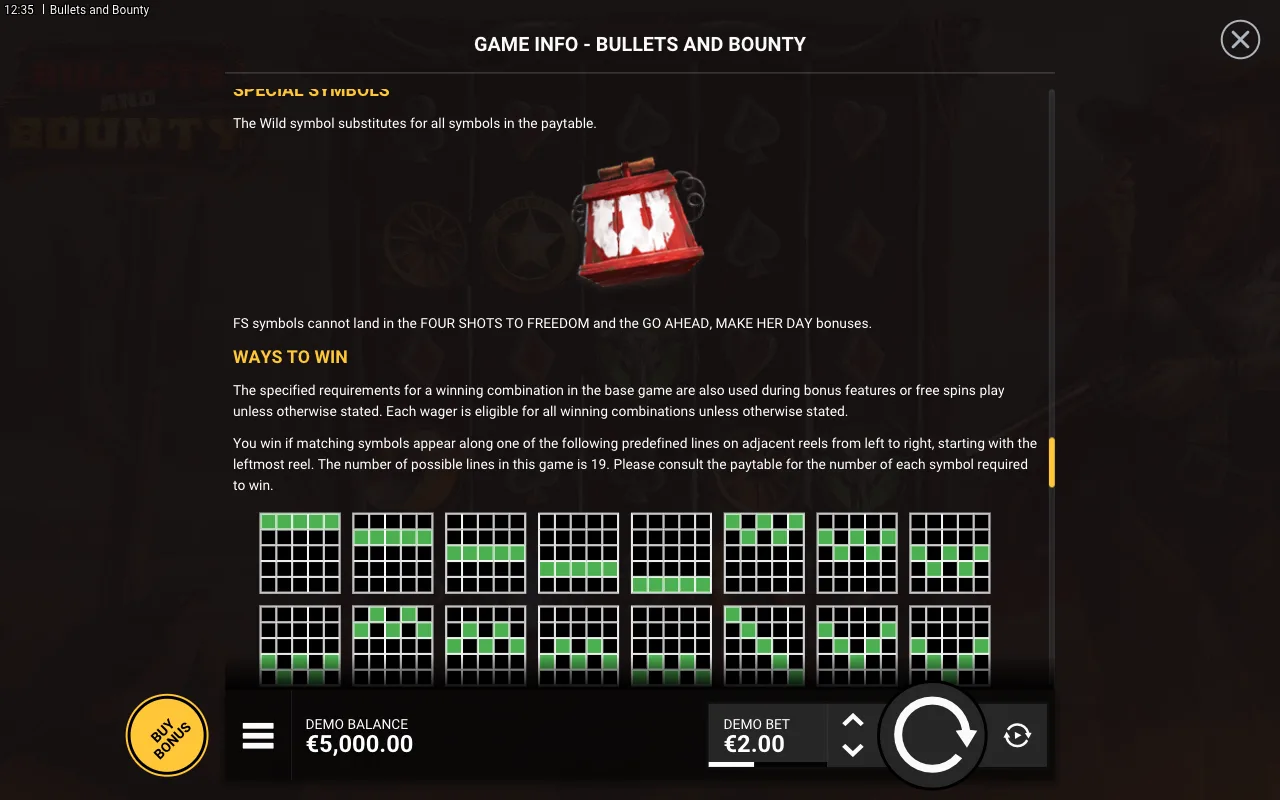Game rules, page 8 — Bullets and Bounty