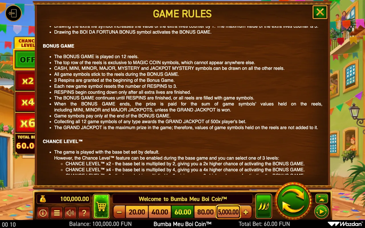 Bonus game — Bumba Meu Boi Coin
