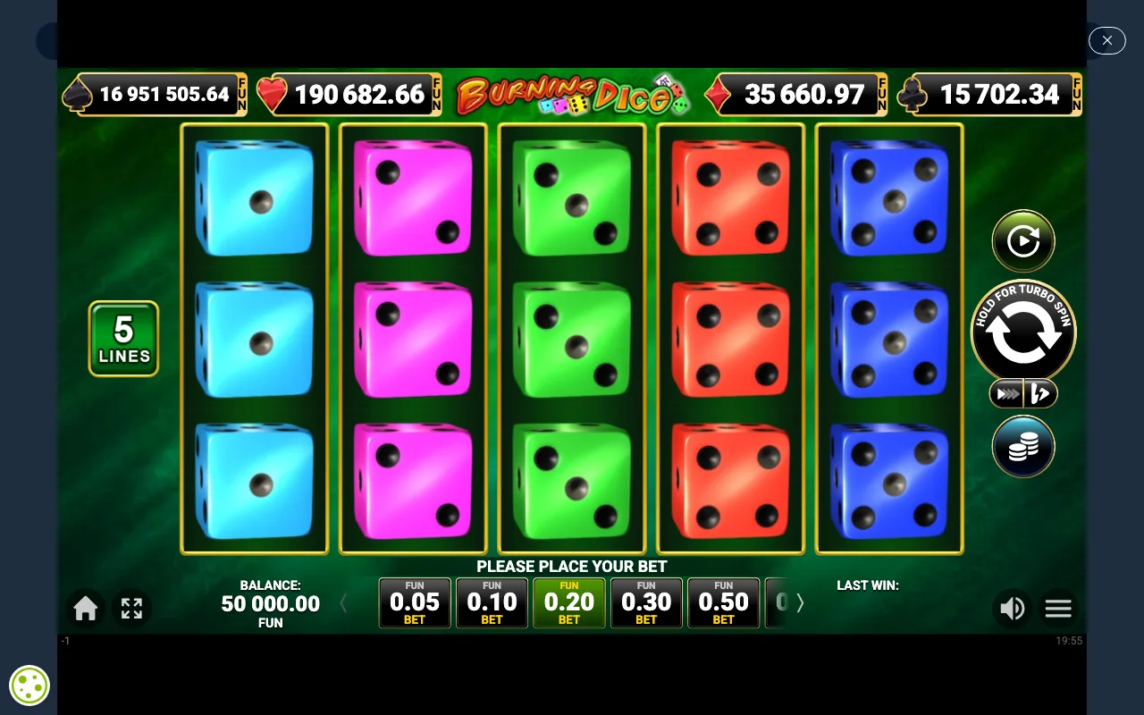 The base game — Burning Dice