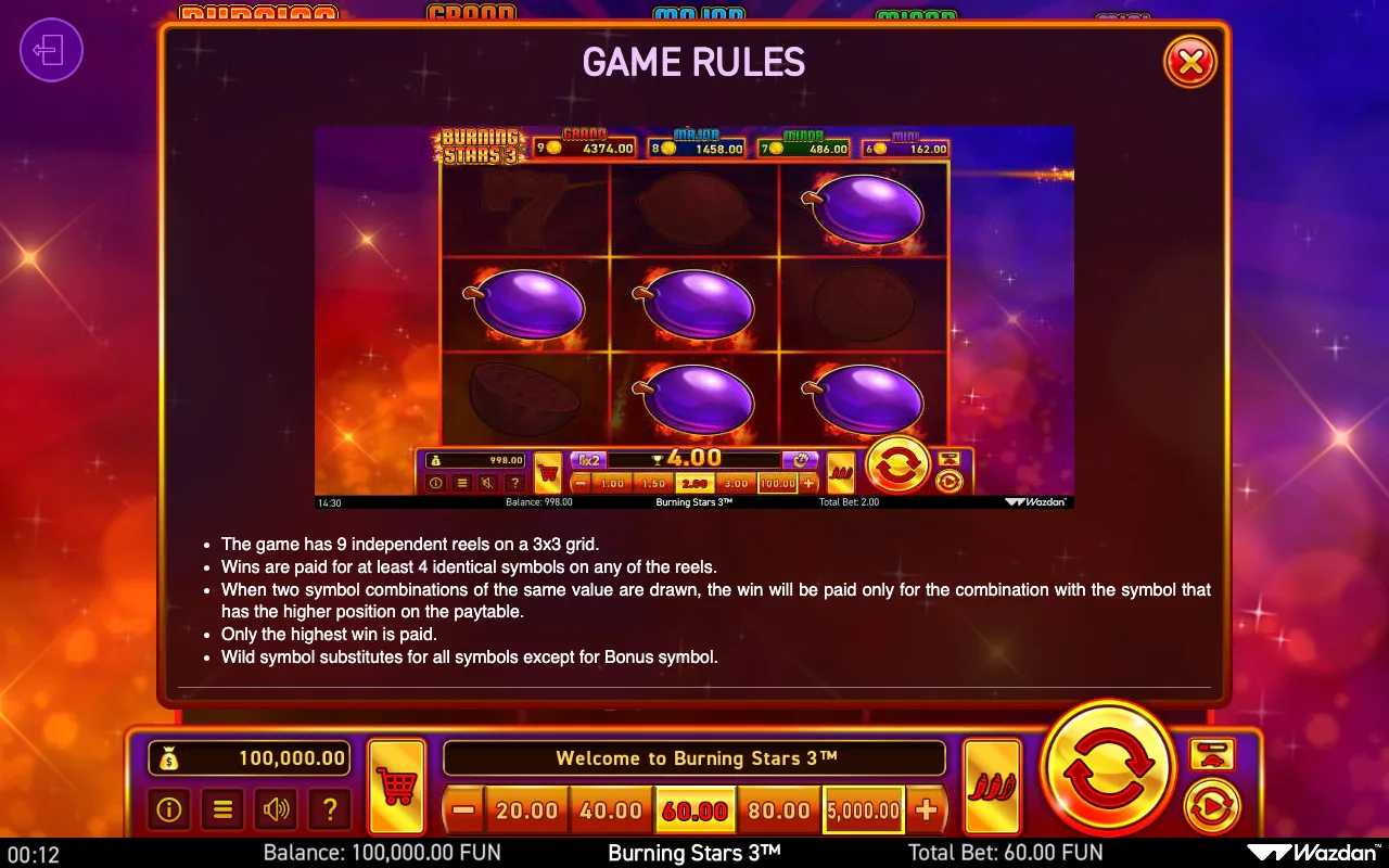 Game rules, page 5 — Burning Stars 3