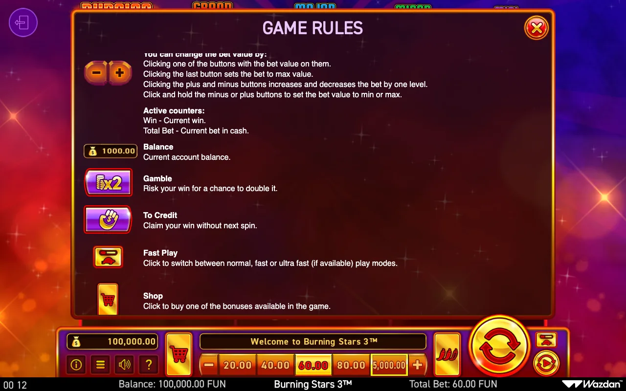 Game rules, page 8 — Burning Stars 3