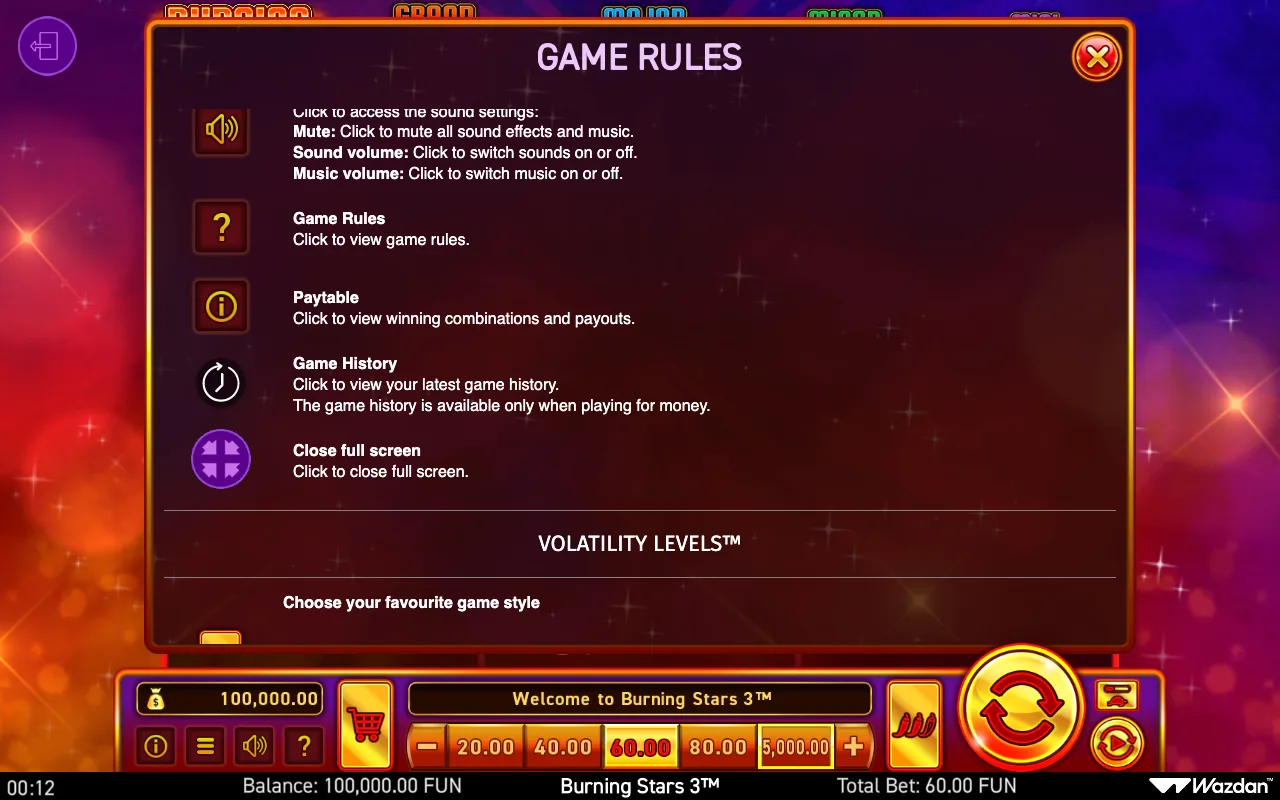 Game rules, page 9 — Burning Stars 3