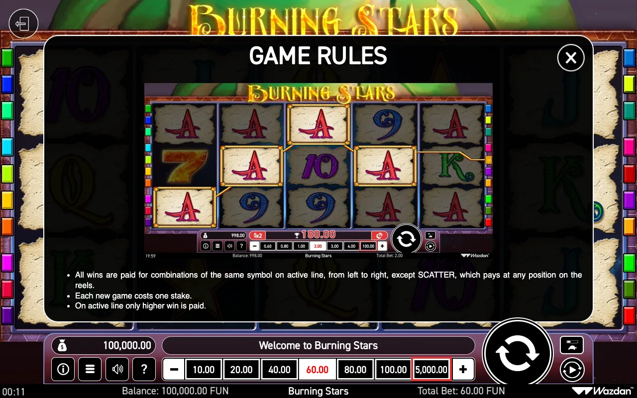 Game rules, page 2 — Burning Stars