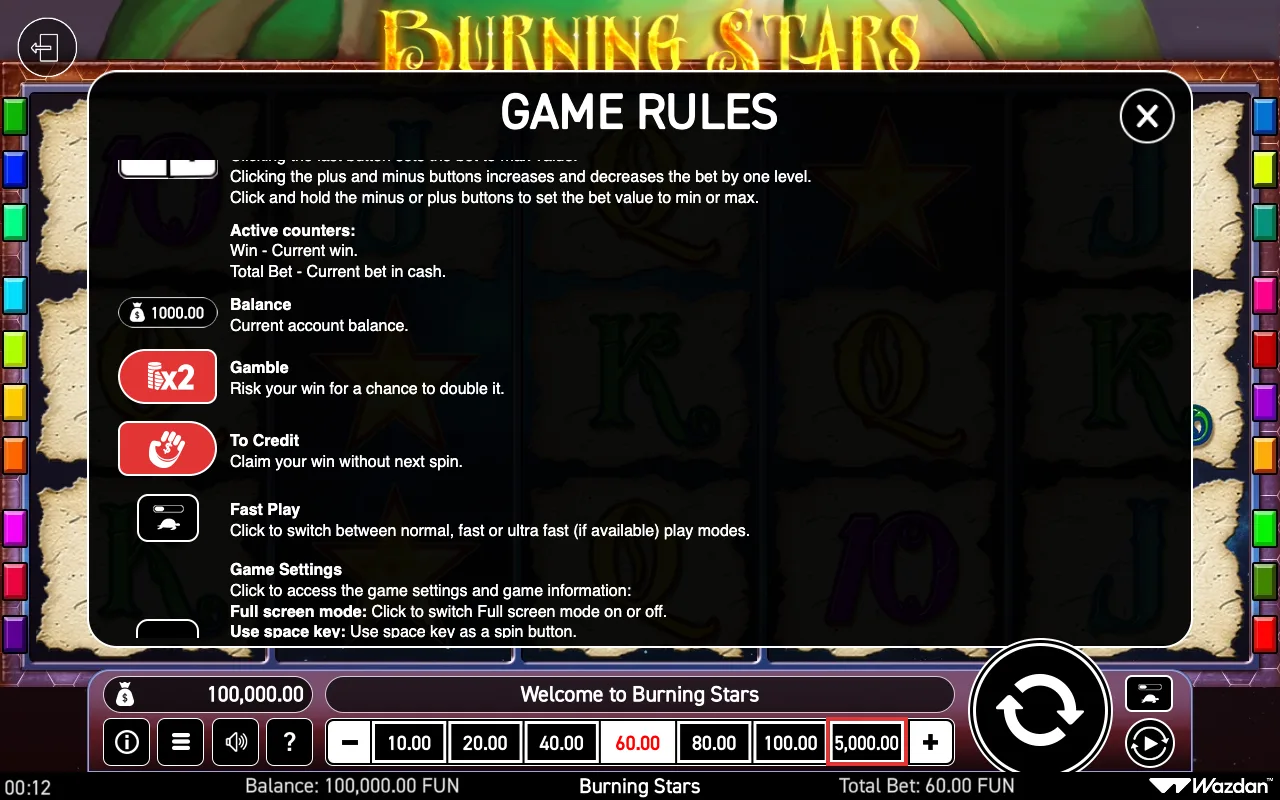 Game rules, page 5 — Burning Stars