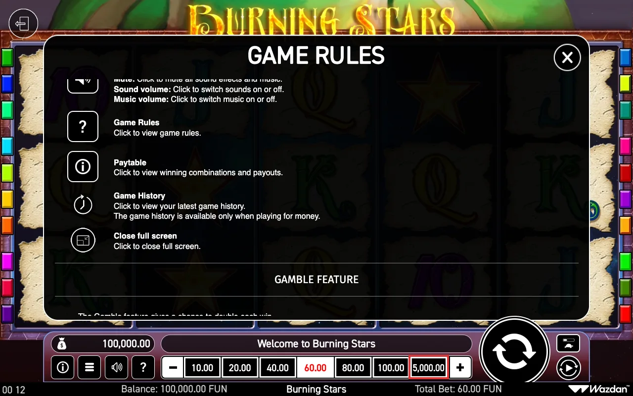 Game rules, page 6 — Burning Stars